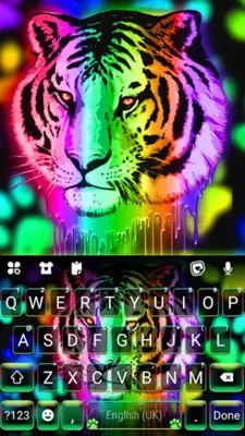 Rainbow Neon Tiger android App screenshot 0