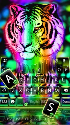 Rainbow Neon Tiger android App screenshot 2